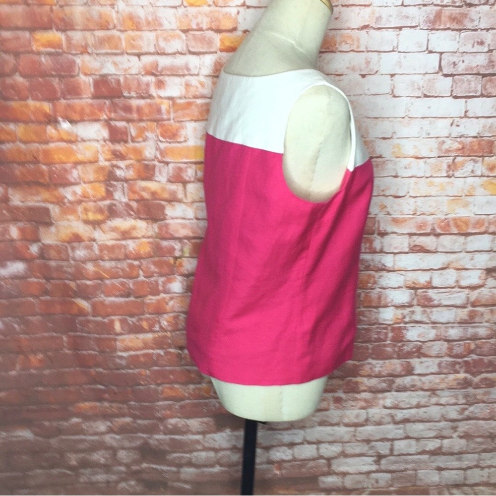 Women's Hot Pink and White Zippered Blazer TwinSet - Picture 5 of 9
